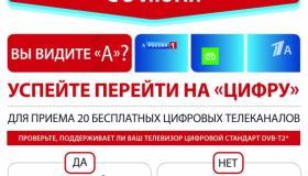 Отключение аналоговой телевизионной трансляции.